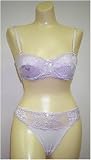 Ascension French Lace and Microfiber 4 Way Convertible Bra with Matching Thong. Sizes 32-36 B-C