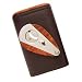 Xikar Cutlery 360A Envoy Leather 3 Cigar Case, Amboina Wood Top