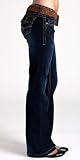 Wallflower Junior Plus Size Belted Rinse Famous Flare Jean in Vintage Wash
