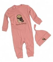 Hatley Hoos Sleepy Coverall and Knot Cap Size 18-24 months