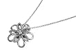 Sterling Silver CZ Necklace - Flower - Chain: 16-18" (adjustable) Height: 25mm