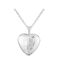 Sterling silver Heart Shaped Locket w/Hearts Necklace