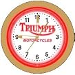 Triumph Motorcycles Neon 20" Wall Clock Made In USA Gold New