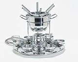 Review Gourmet Standard FDLS11015 / Gourmet Standard 2 Quart Stainless Steel Lazy Susan Fondue Set - FDLS11015
