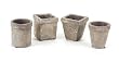 Club Pack of 12 Garden Getaway Gray Terracotta Flower Planter Pots 4.25"