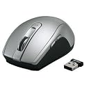 iBUFFALO レーザー式無線マウス 2.4GHz 5ボタン 58機能割当 M シルバー BSMLW11MSV