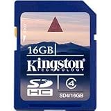 Kingston 16 GB SDHC Class 4 Flash Memory Card SD4/16GB