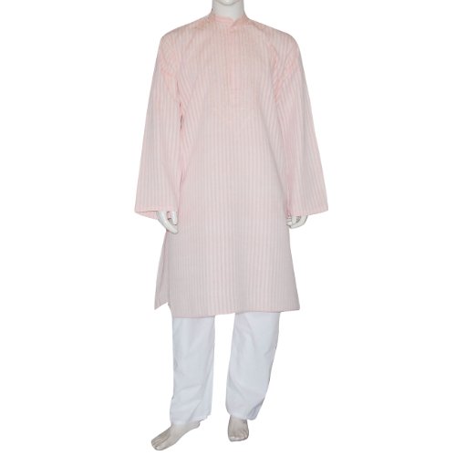 Indian Clothing Cotton Embroidered Kurta Pajama L Chest :44 inches