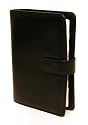microfile Personal Organiser: 6-Ring 95x170 mm, weiches glattes Leder, Schwarz