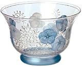 Filigree Blue Hand Painted Glass Boxed Small Floating Candle Bowl