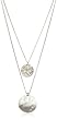 Kenneth Cole New York 2 Row Worn Hammered Circle Pendant, 19