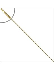 14k Yellow Gold, Box Chain Necklace 1.2mm Wide