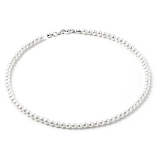 White Pearl Single Row Strand Necklace