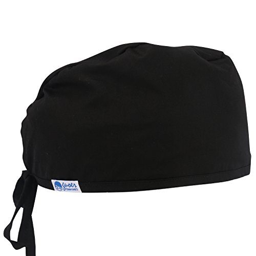 Tommhanes Doctor Scrub Hat Medical Scrub Cap One Size Black