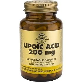 Solgar Alpha Lipoic Acid 200 mg Vegetable Capsules - 50 Vegicaps