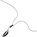 Silver Elements Twist Leaf Pendant on 16-18 Inch Curb Chain