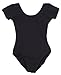American Theater Dancewear Children's Short Sleeve Leotard in Black