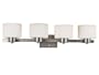 Kenroy Home 80414BS Legacy Four-Light Vanity Light with 6-Inch fluted Glass Shades