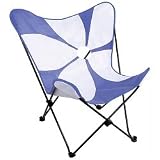 LumiSource Butterfly Chair, Purple/White Flower