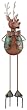 Rudolph The Red Nosed Reindeer Garden Stake Statuary with Metal Stand