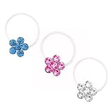 316L Surgical Steel, Flower, Clear Crystal Toe Ring
