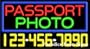Passport Photo Neon Sign