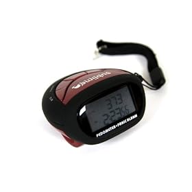 Sublime Premium Pedometer with Light, Panic Alarm, and Stopwatch, Black