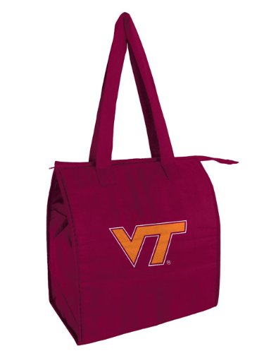 Virginia Tech Grocery Shopping Bags Reusable Insulated Hokies ECO FRIENDLY GREEN Tote RE-USABLE INSULATED With Zipper