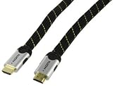 HQ - CABLE-5501-10 - Câble HDMI plat avec fiches métallique - 10 m
