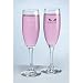 Bride and Groom Heart and Tux Flutes