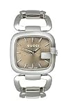 Gucci G-Gucci Silver-Tone Steel Bracelet Brown Sun-Brushed Dial Women's Watch #YA125402