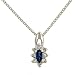 Sapphire and Diamond Birthstone Pendant on Chain .06ct