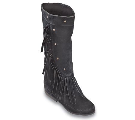 MinneTonka Calf Hi Fringe Boot