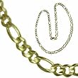 14K Yellow Gold Figaro Link Men's Gold Chain
