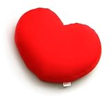 Mogu Medium Heart 12-by-19-Inch Decorative Pillow, Red