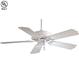 Minka-Aire Fans F572-WH 42" Sundance Traditional WET Outdoor White Ceiling Fan