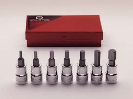 Wright Tool 305 7pc 3/8 Drive Hex Bit Socket Set