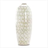 Ivory Scrollwork Flower Vase 20 Inch Tall Centerpiece