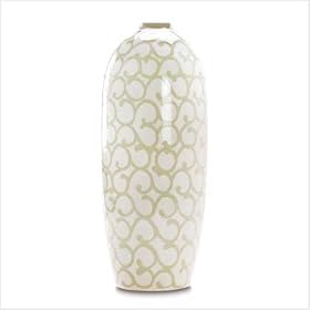 IVORY SCROLLWORK FLOWER VASE 20 INCH TALL CENTERPIECE