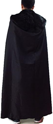 Knights Cloak Cape Costume Crow Full Kit Cosplay Belt Outfit for Man and Child (M-X-Large)