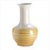 Spun Bamboo Decorative Necked Flower Vase Centerpiece