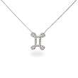 Sterling Silver & CZ Gemini Zodiac Pendant