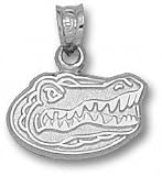 Florida Gators Solid Sterling Silver Gator Head 3/8'' Pendant