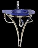 Glass Sinks Glass/Stainless Cosmopolitan Pedestal Sinks