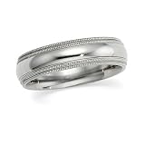 Titanium, Double Milgrain Wedding Band 4MM (sz 4-15.5)