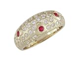 Carti - size 7.00 14K Gold Ruby & Diamond Ring - B0002HGHGM