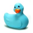 Big Teaze Toys Travel Size Aqua Blue Rubber Ducky Bath & Shower Massager