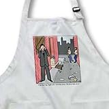 Cell Phone Bad Areas - BLACK Full Length Apron With Pockets 22w X 30l