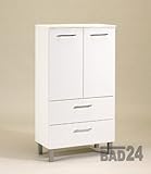Badezimmer Highboard Midi 70 Nautilus-weiß/weiß