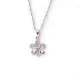 14KWG Diamond fleur de lis Pendant